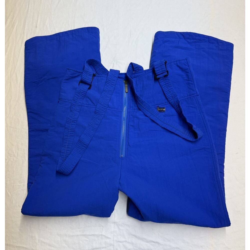 Slalom Cobalt Blue Ski Bibs - Vintage